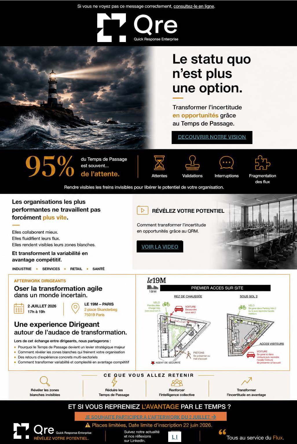 Inscrivez vous gratuitement à notre Afterwork Dirigeants le 2 juillet 2026 de 17h à 19h - dans les locaux du 19M - 2 place Sanderberg 75019 Paris